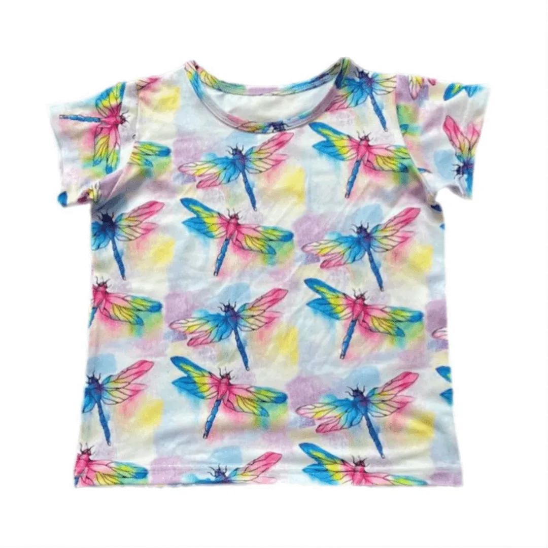 Pastel Dragonflies Short Sleeve Tee