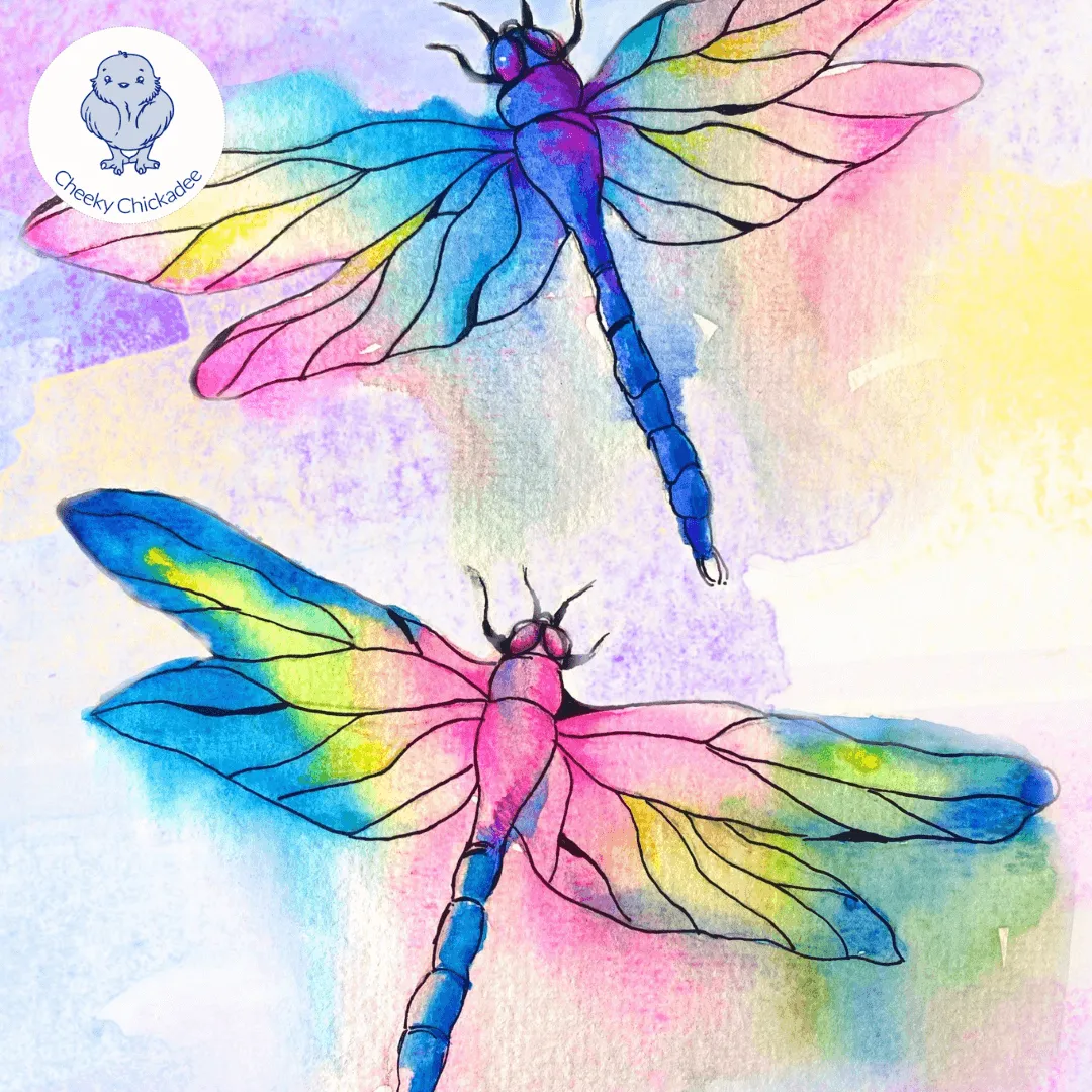 Pastel Dragonflies Short Sleeve Tee