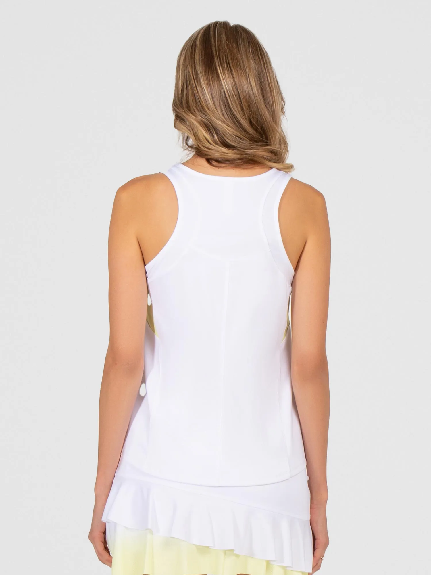 Phoebe Tennis & Active Tank - White/Zest