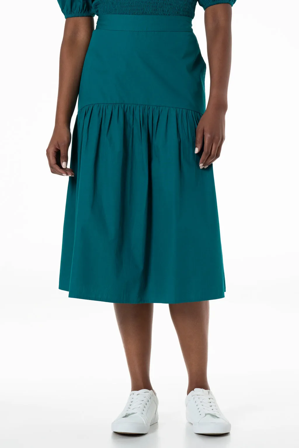 Poplin Skirt _ 143390 _ Green