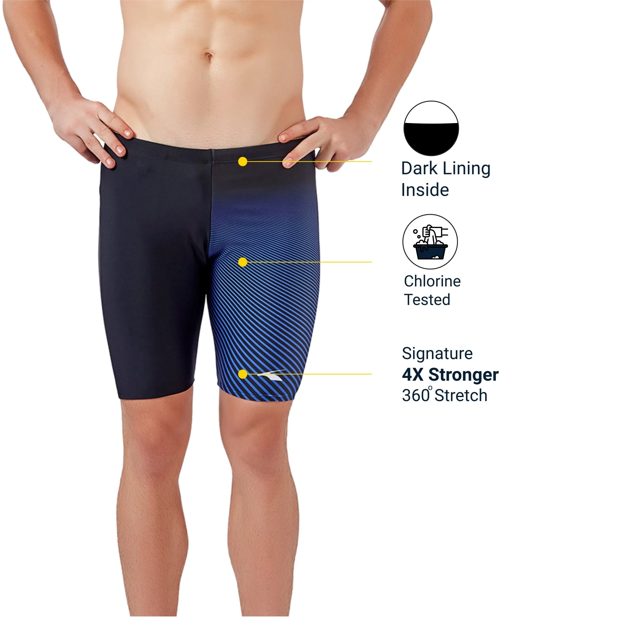 Power Lane Men's JAMMER  (Sun Protected and Chlorine Tested)