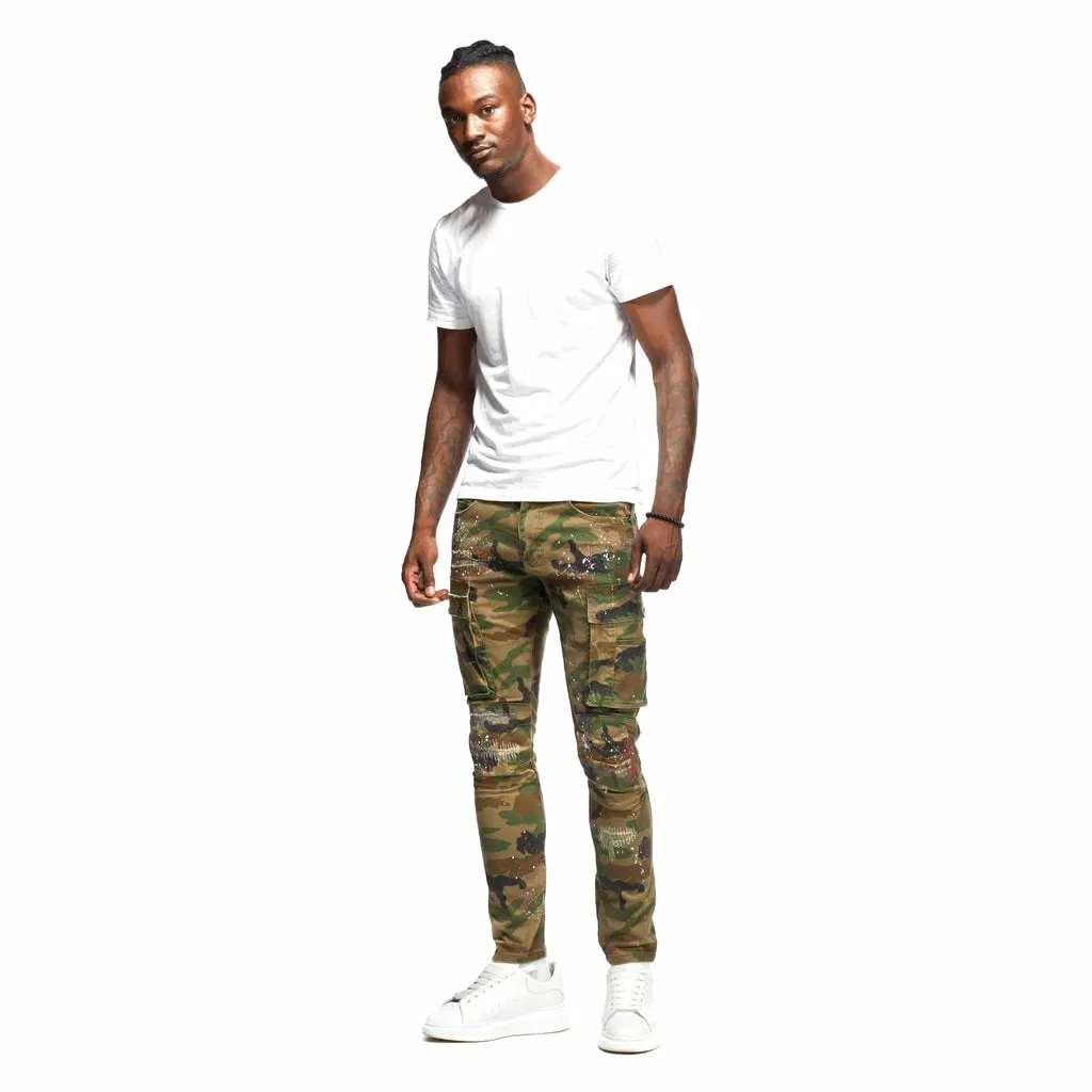 Rip & Repair Cargo Pants - Wood Camo