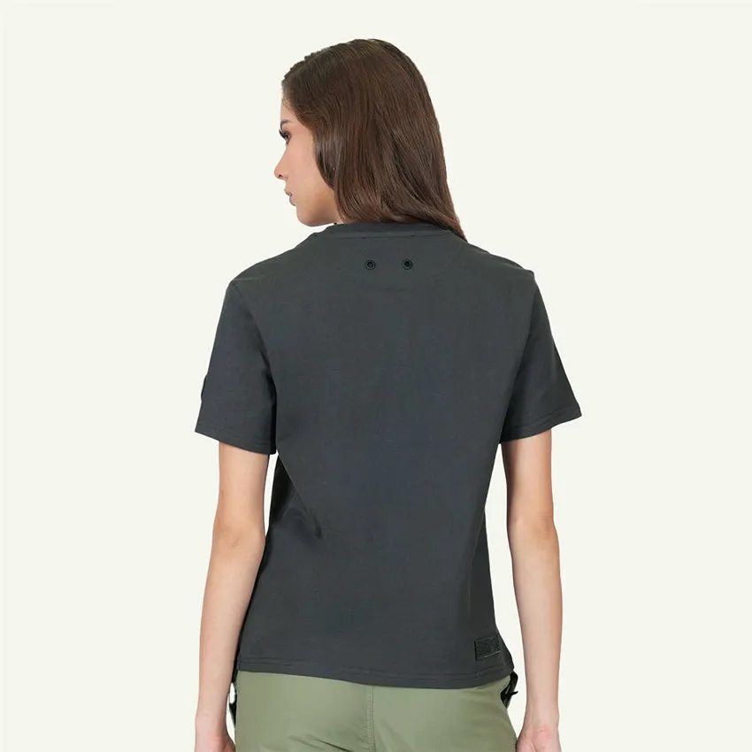 S/S TEE CAMO BANNER WOMEN'S T-SHIRT - EBONY