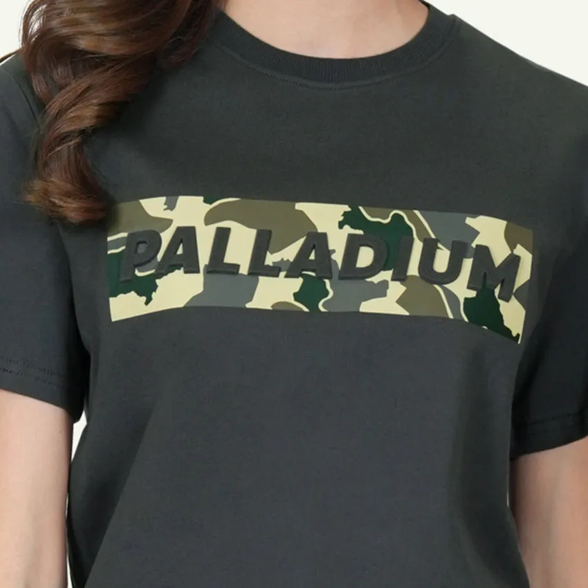 S/S TEE CAMO BANNER WOMEN'S T-SHIRT - EBONY