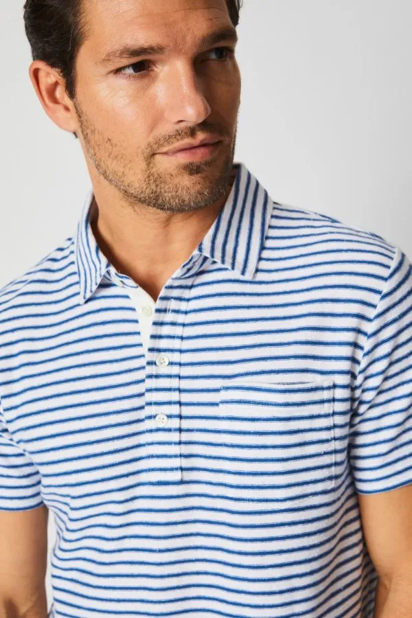 Stripe Hemp Cotton Polo