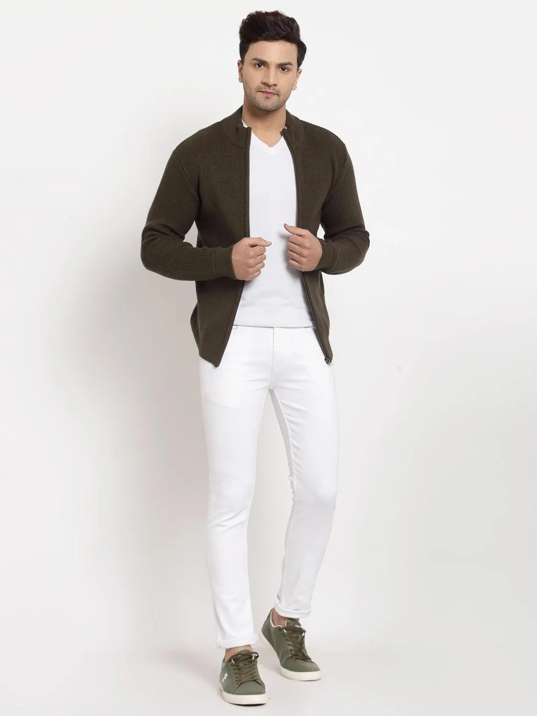 Style Quotient Men Olive Solid