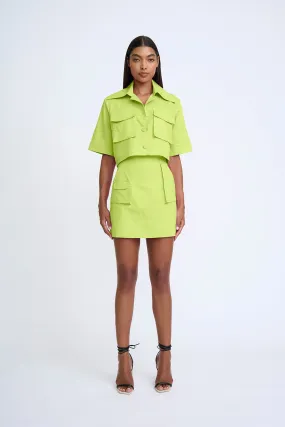 Sunny Lime Pocket Mini Skirt | Final Sale - Sunny Lime