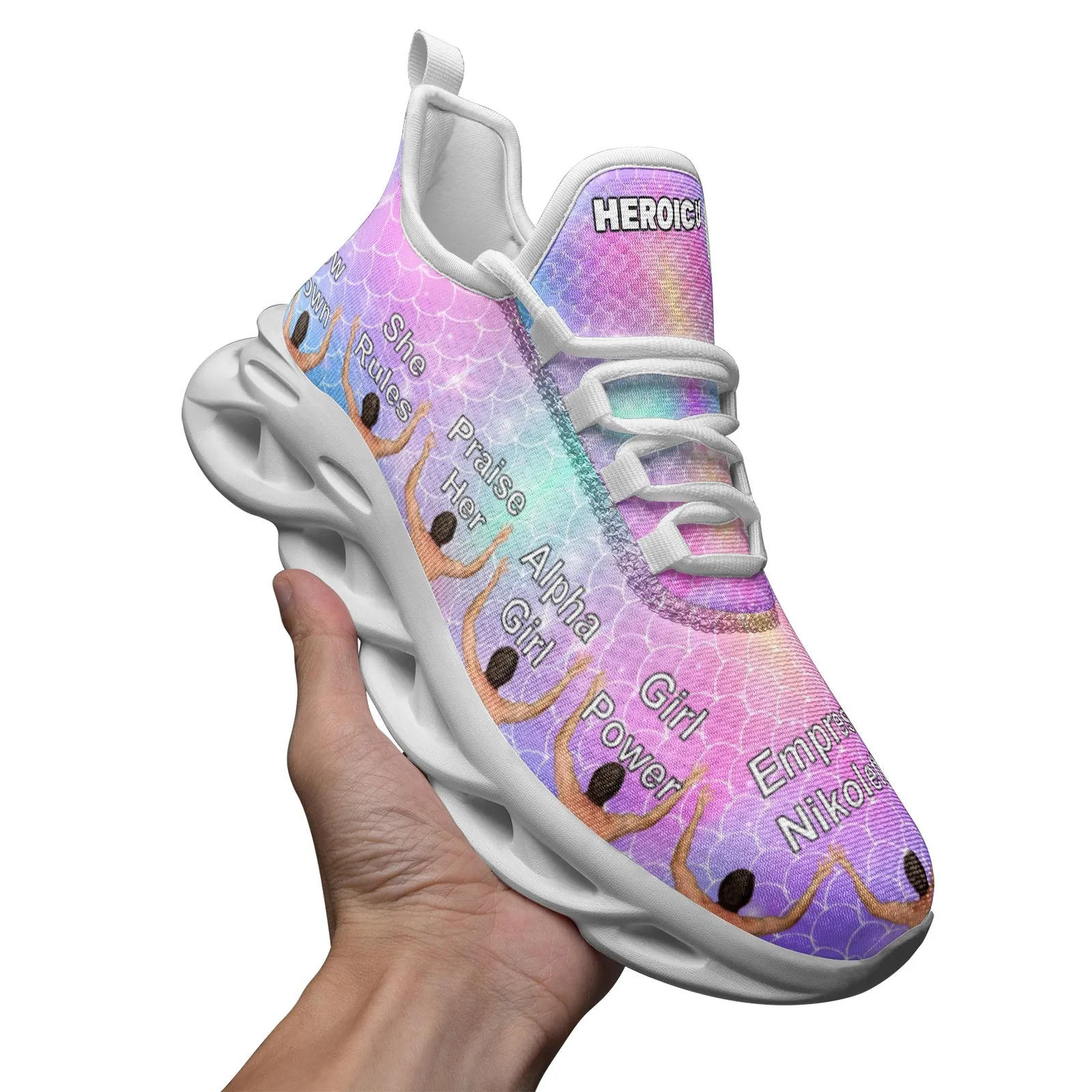 Unicorn mermaid bounce shoes have men bowing at your feet right on the shoe