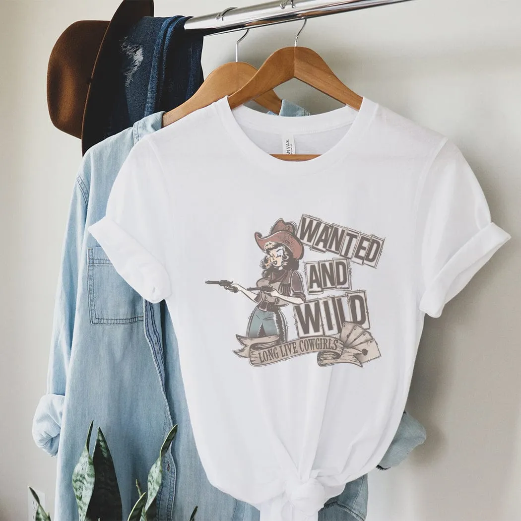 Wanted and Wild Western Graphic T-Shirt - WE218