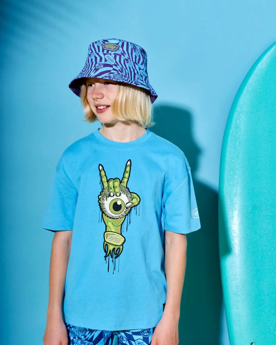 Warp Icon - Kids Bucket Hat - Blue