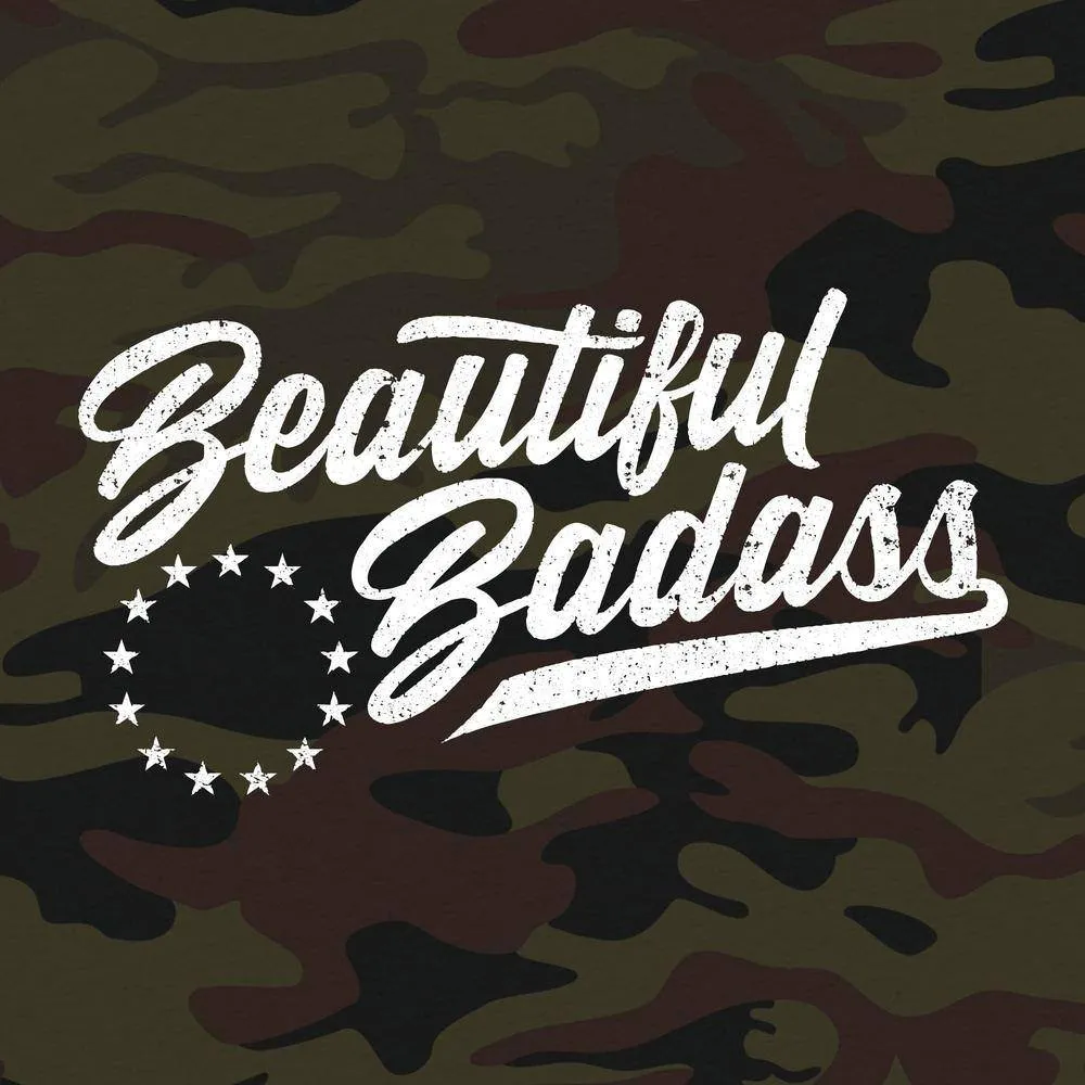 Women's Beautiful Badass T-Shirt - Woodland Camo