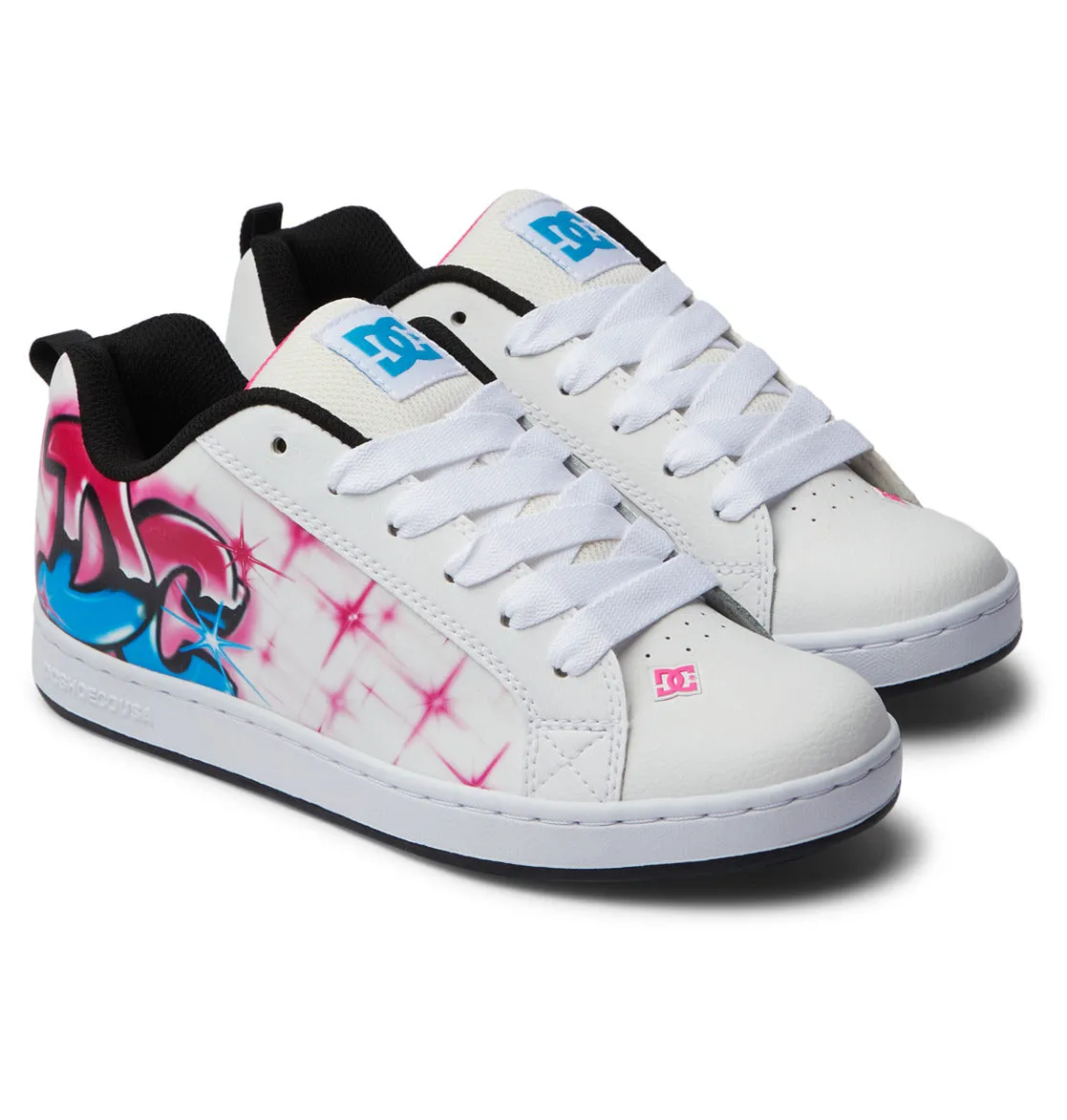 Stylish Womens Graffiti Print Court Graffik Sneakers